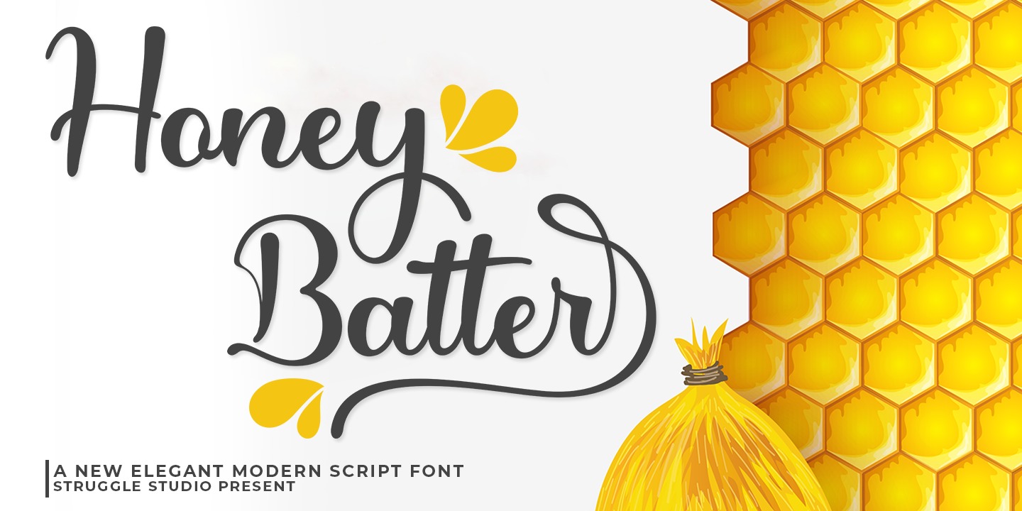 Beispiel einer Honey Batter-Schriftart #1
